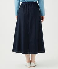 NGGEF12330 GIANNI LO GIUDICE(ジャンニ ロ ジュディチェ) 綿麻ニットスカート ブルー