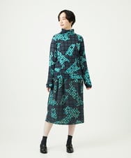 NGHAE11360 GIANNI LO GIUDICE(ジャンニ ロ ジュディチェ) [洗える・日本製]ウール混ビエライタリアプリントスカート ブルー