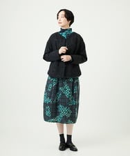 NGHAE11360 GIANNI LO GIUDICE(ジャンニ ロ ジュディチェ) [洗える・日本製]ウール混ビエライタリアプリントスカート ブルー