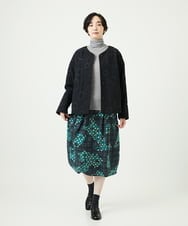 NGHAE11360 GIANNI LO GIUDICE(ジャンニ ロ ジュディチェ) [洗える・日本製]ウール混ビエライタリアプリントスカート ブルー