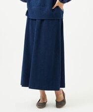 NGHAE20330 GIANNI LO GIUDICE(ジャンニ ロ ジュディチェ) [洗える]コットンスラブインレースカート ネイビー