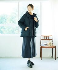 NGHAE21290 GIANNI LO GIUDICE(ジャンニ ロ ジュディチェ) [洗える]レーヨン混ストレッチチェックスカート チャコールブラウン