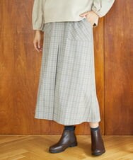 NGHAE21290 GIANNI LO GIUDICE(ジャンニ ロ ジュディチェ) [洗える]レーヨン混ストレッチチェックスカート オフベージュ