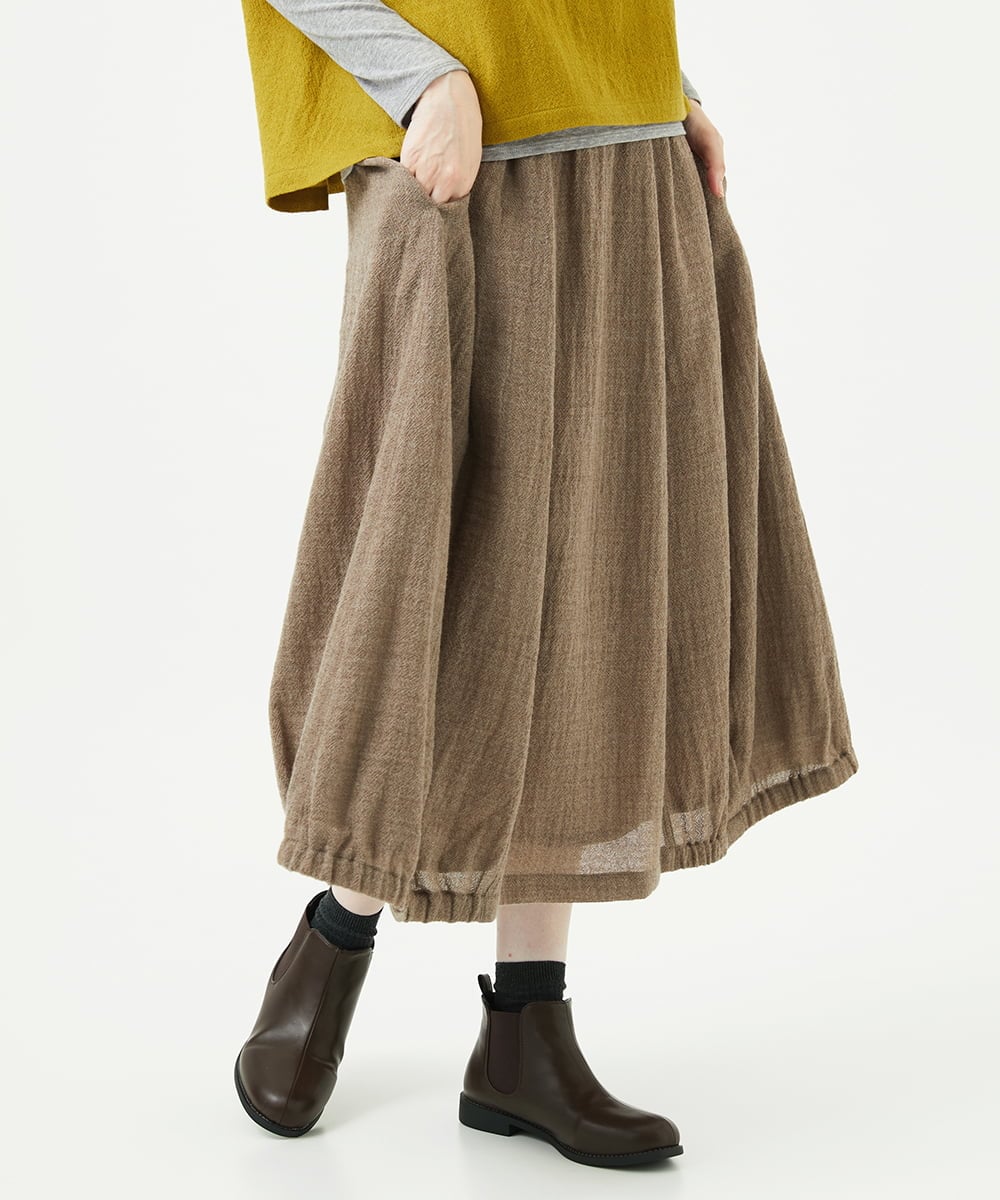 NGHAE36330 GIANNI LO GIUDICE(ジャンニ ロ ジュディチェ) リファインガーゼスカート ベージュ