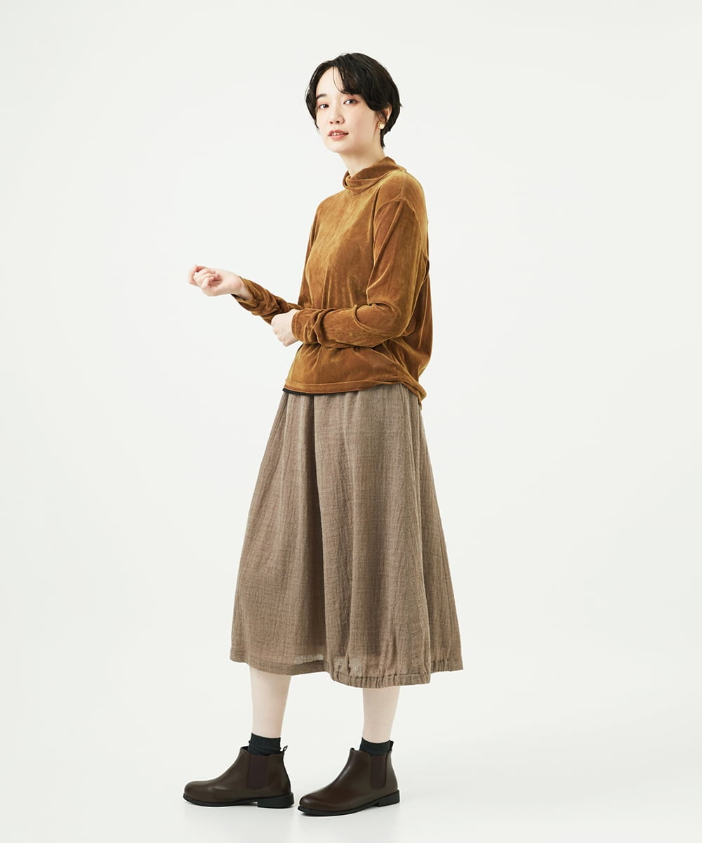 NGHAE36330 GIANNI LO GIUDICE(ジャンニ ロ ジュディチェ) リファインガーゼスカート ベージュ