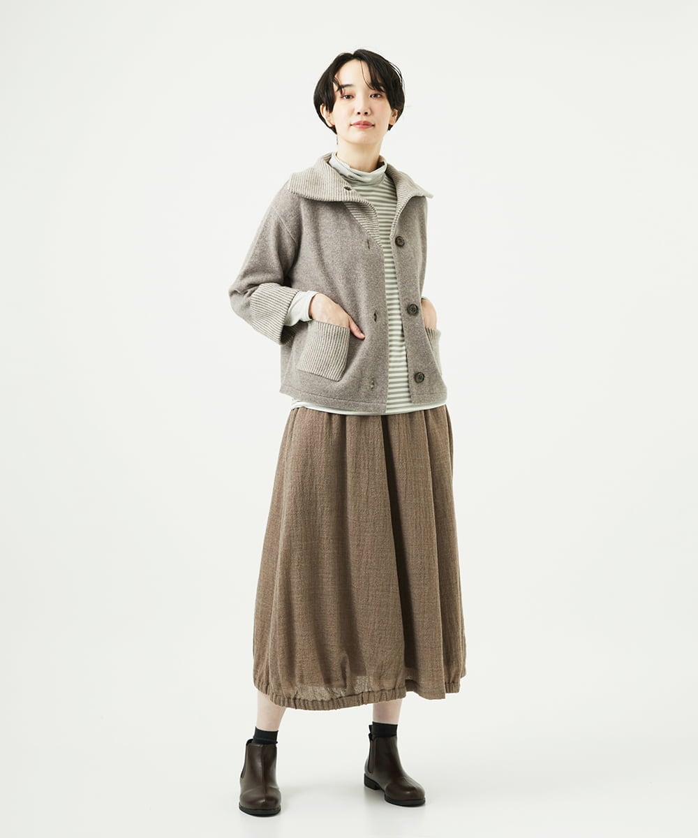 NGHAE36330 GIANNI LO GIUDICE(ジャンニ ロ ジュディチェ) リファインガーゼスカート ベージュ