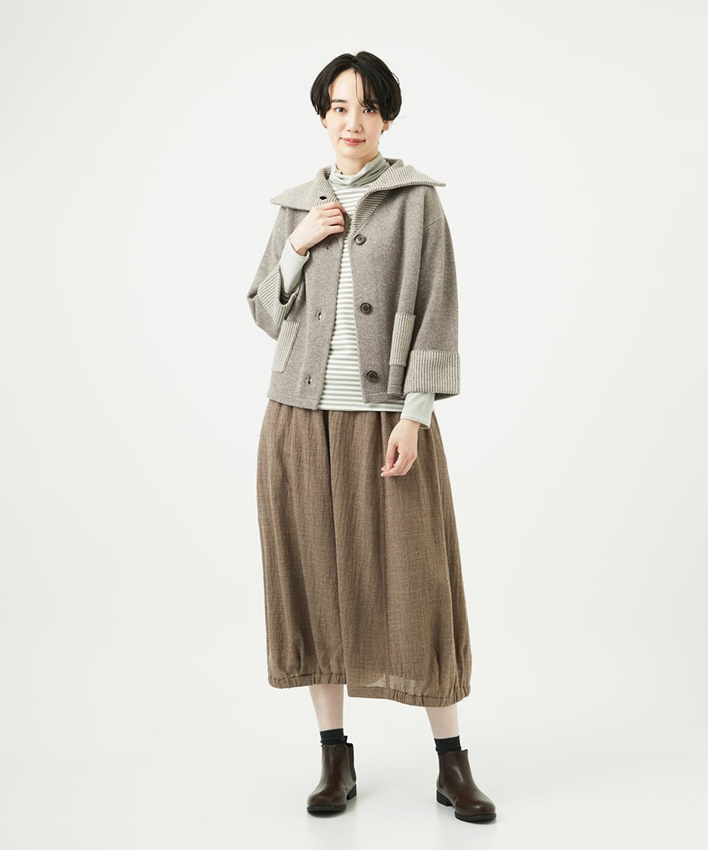 NGHAE36330 GIANNI LO GIUDICE(ジャンニ ロ ジュディチェ) リファインガーゼスカート ベージュ