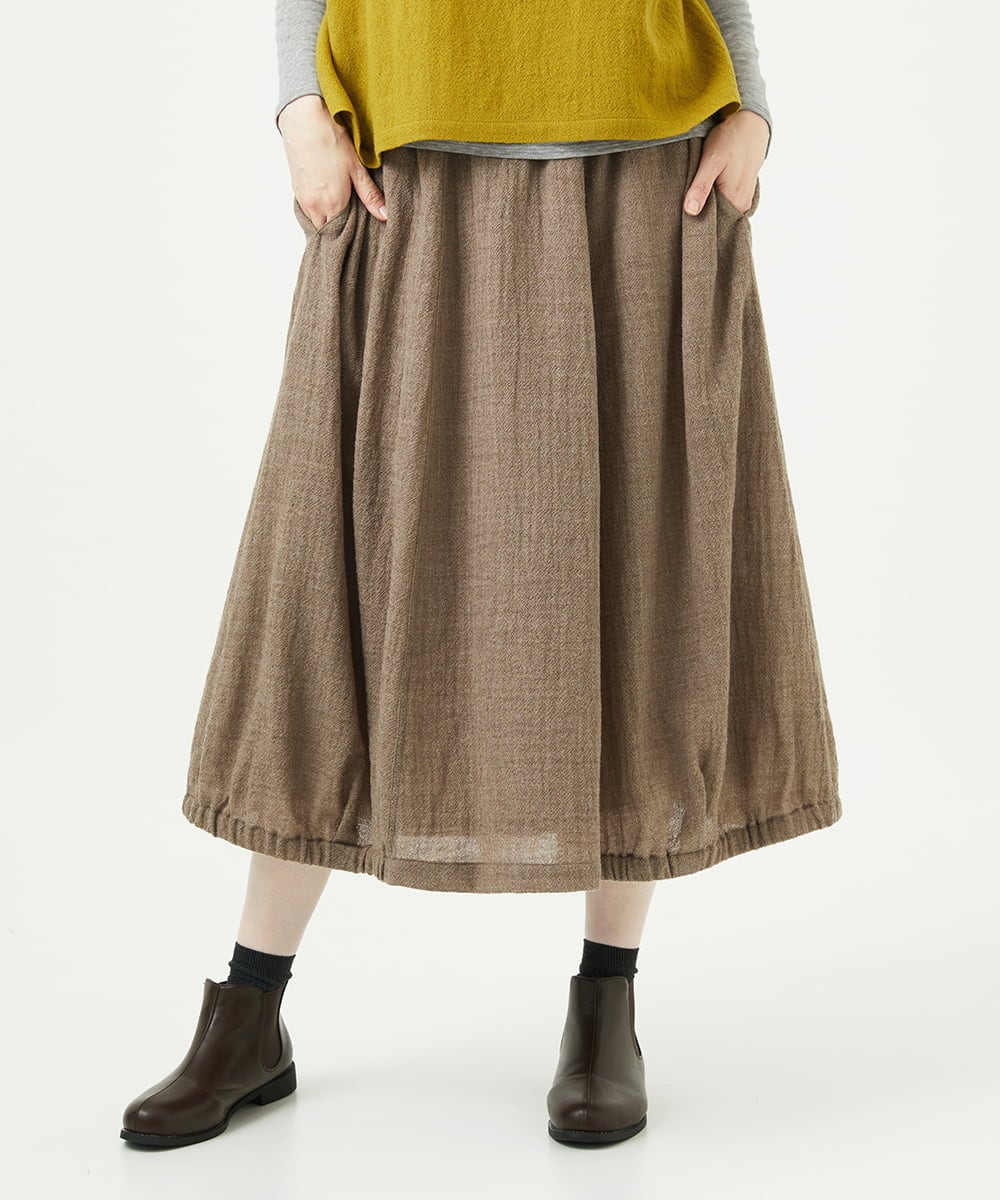 NGHAE36330 GIANNI LO GIUDICE(ジャンニ ロ ジュディチェ) リファインガーゼスカート ベージュ