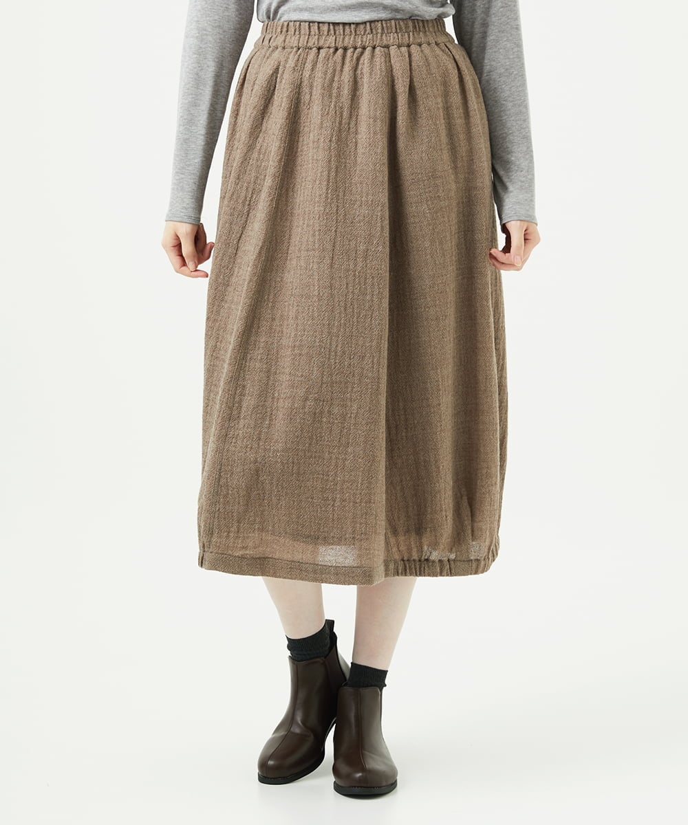 NGHAE36330 GIANNI LO GIUDICE(ジャンニ ロ ジュディチェ) リファインガーゼスカート ベージュ