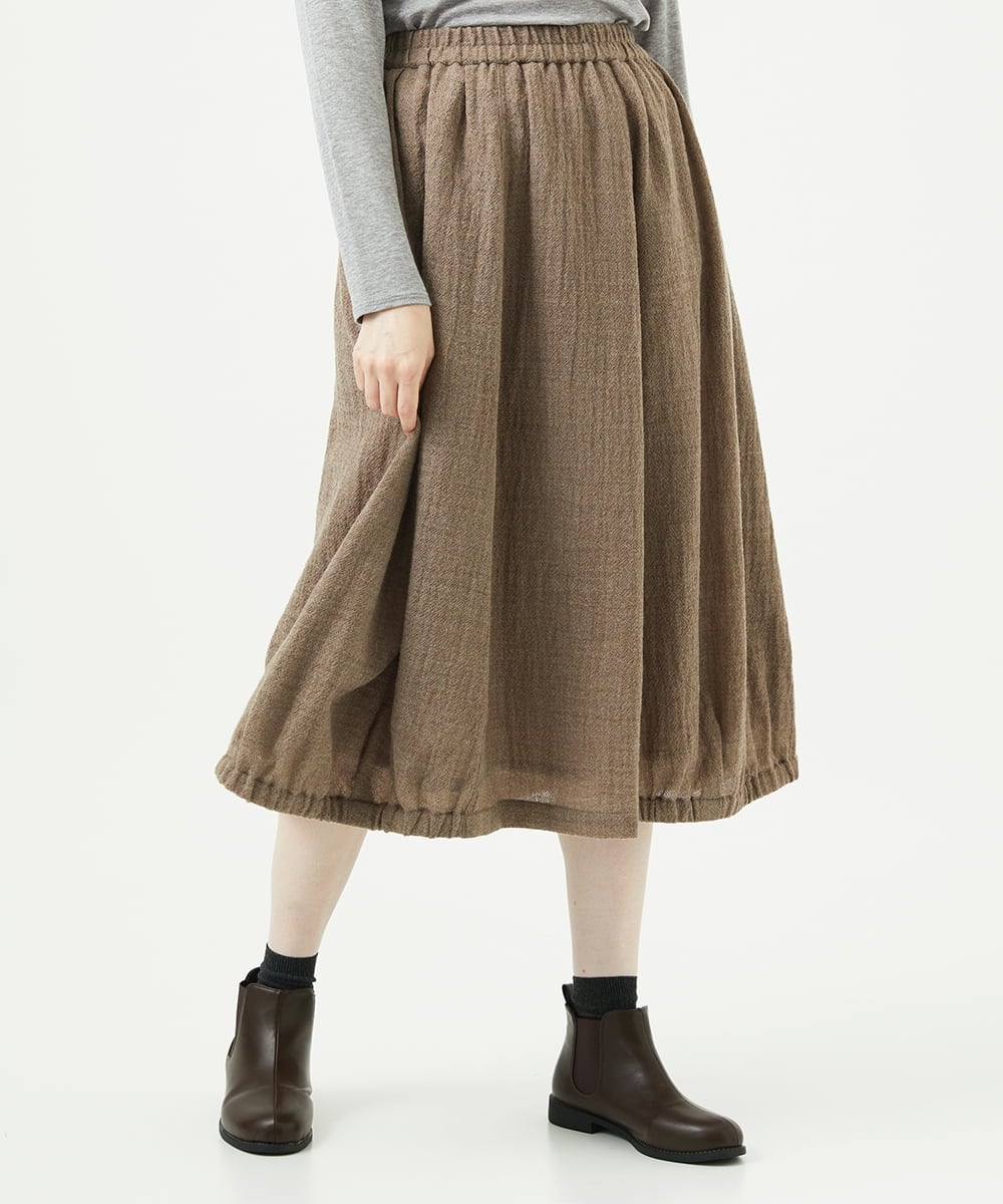 NGHAE36330 GIANNI LO GIUDICE(ジャンニ ロ ジュディチェ) リファインガーゼスカート ベージュ