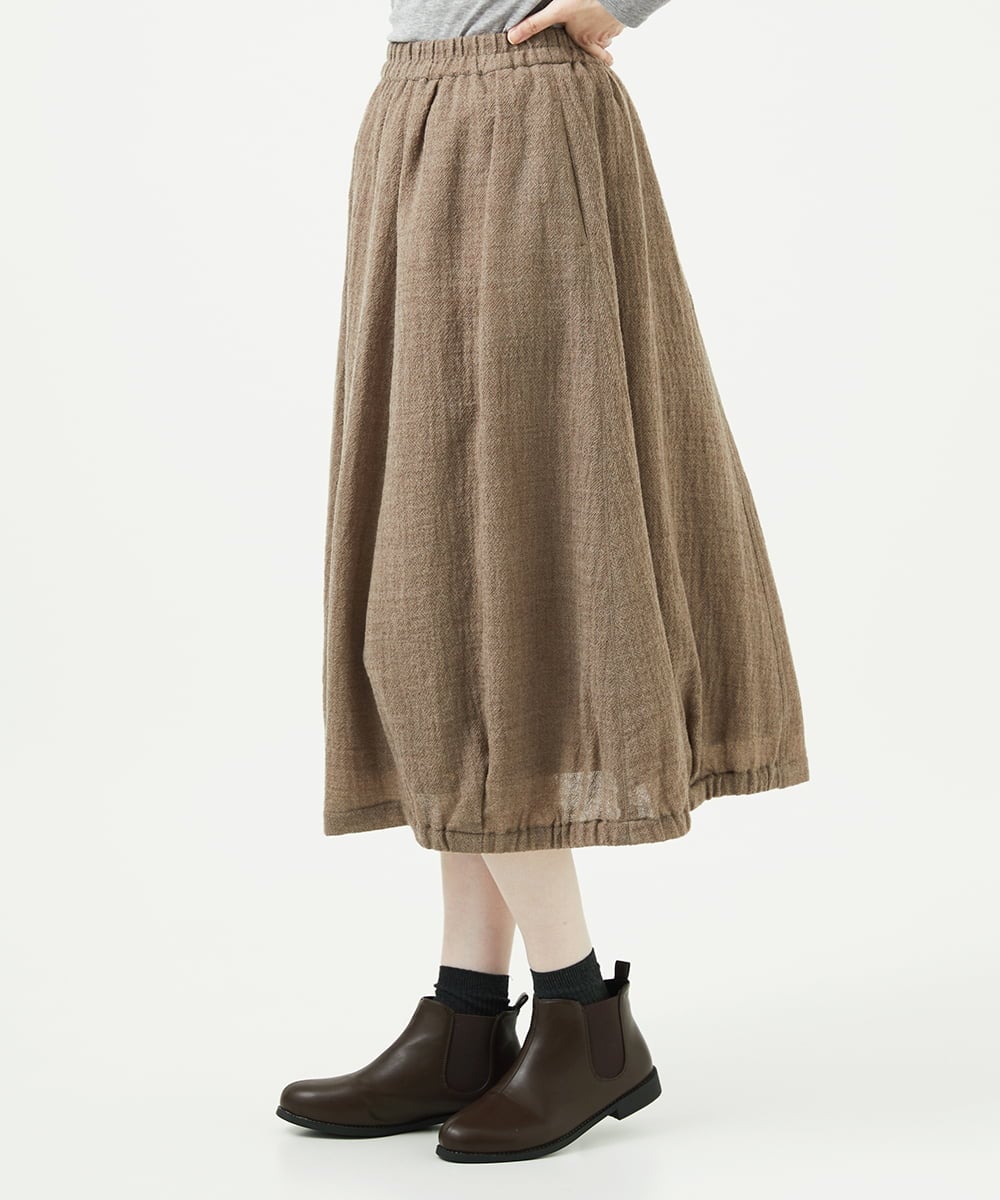 NGHAE36330 GIANNI LO GIUDICE(ジャンニ ロ ジュディチェ) リファインガーゼスカート ベージュ