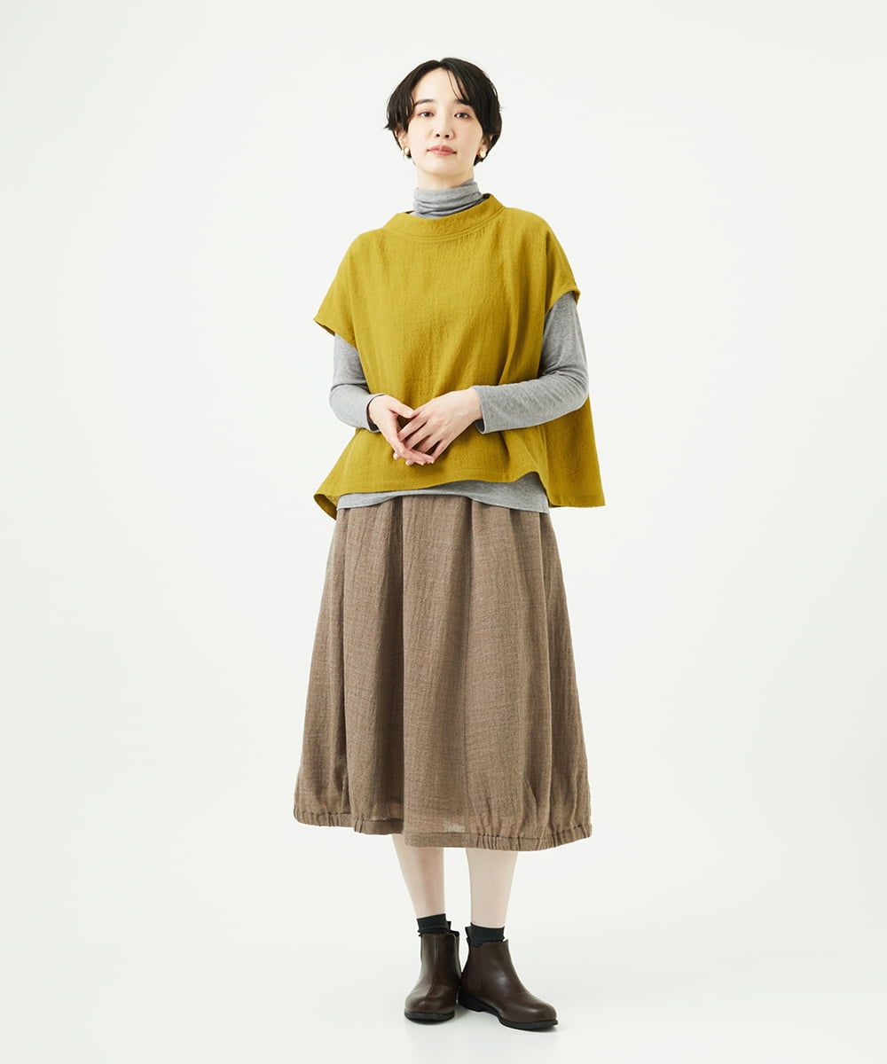 NGHAE36330 GIANNI LO GIUDICE(ジャンニ ロ ジュディチェ) リファインガーゼスカート ベージュ