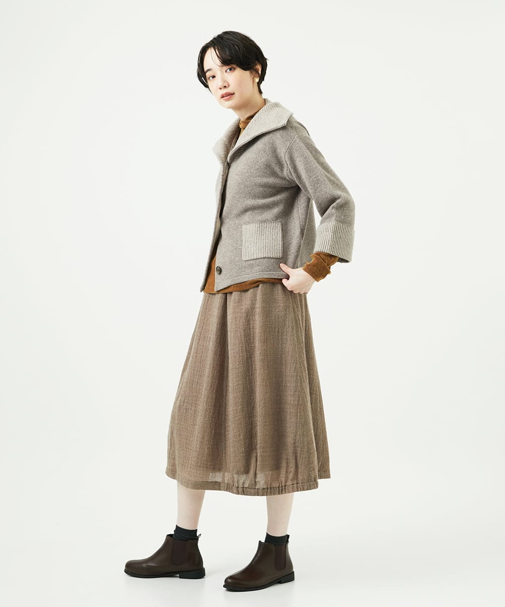 NGHAE36330 GIANNI LO GIUDICE(ジャンニ ロ ジュディチェ) リファインガーゼスカート ベージュ