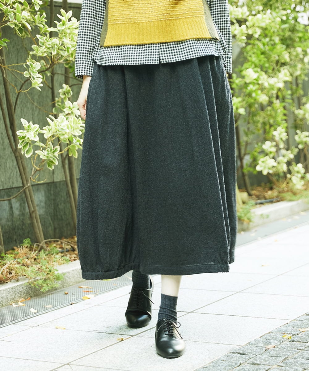 NGHAE36330 GIANNI LO GIUDICE(ジャンニ ロ ジュディチェ) リファインガーゼスカート ダークグレー