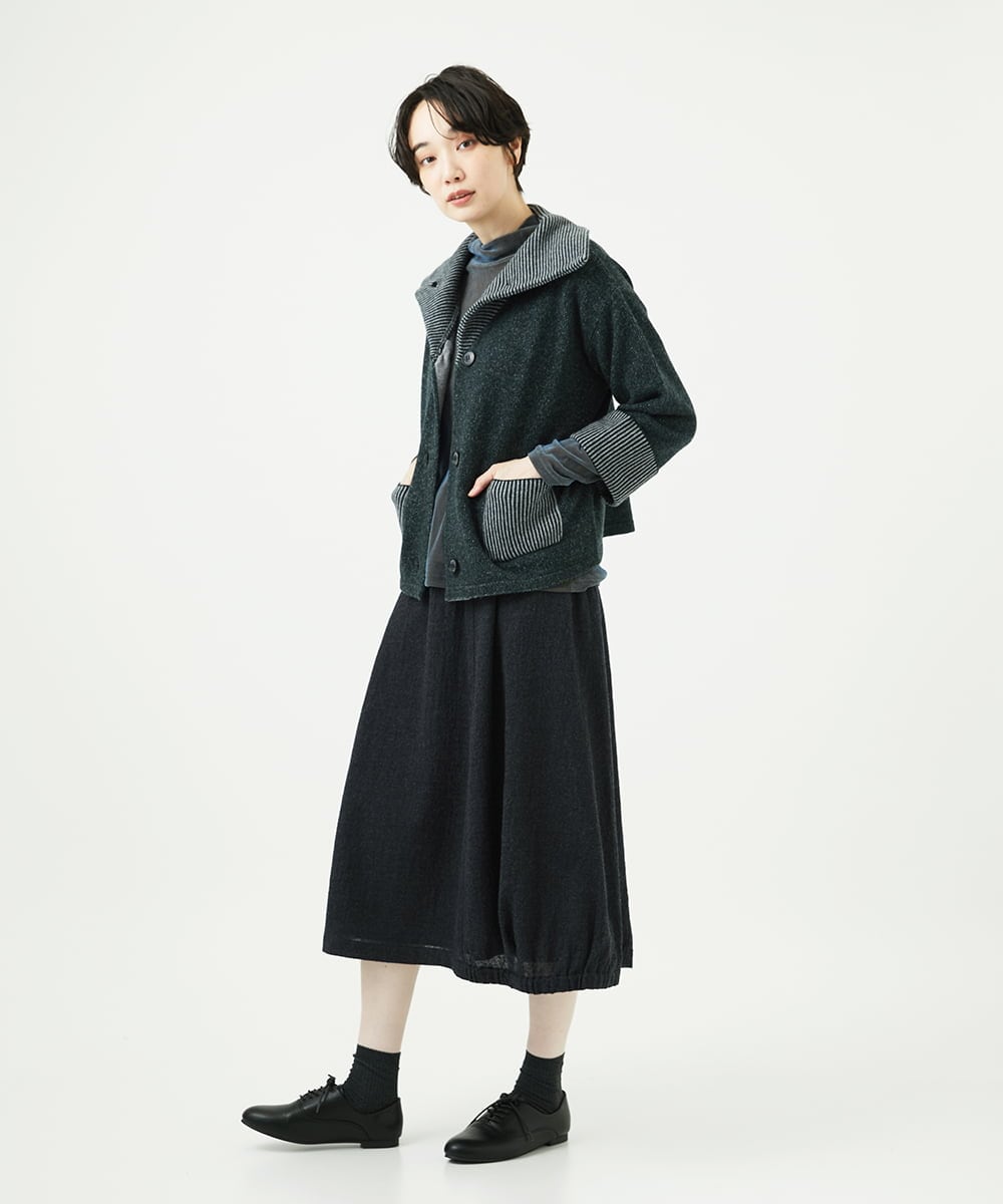 NGHAE36330 GIANNI LO GIUDICE(ジャンニ ロ ジュディチェ) リファインガーゼスカート ダークグレー