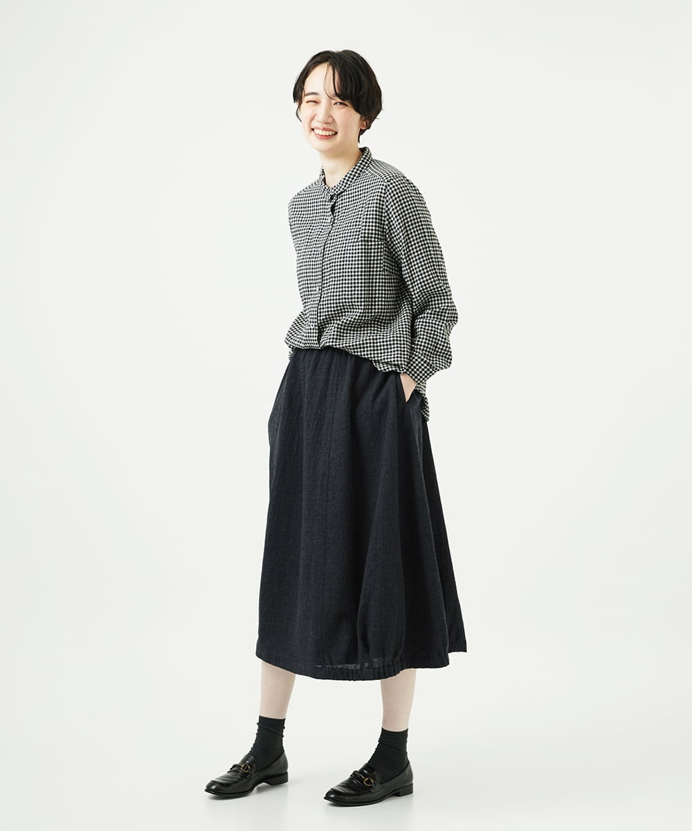 NGHAE36330 GIANNI LO GIUDICE(ジャンニ ロ ジュディチェ) リファインガーゼスカート ダークグレー