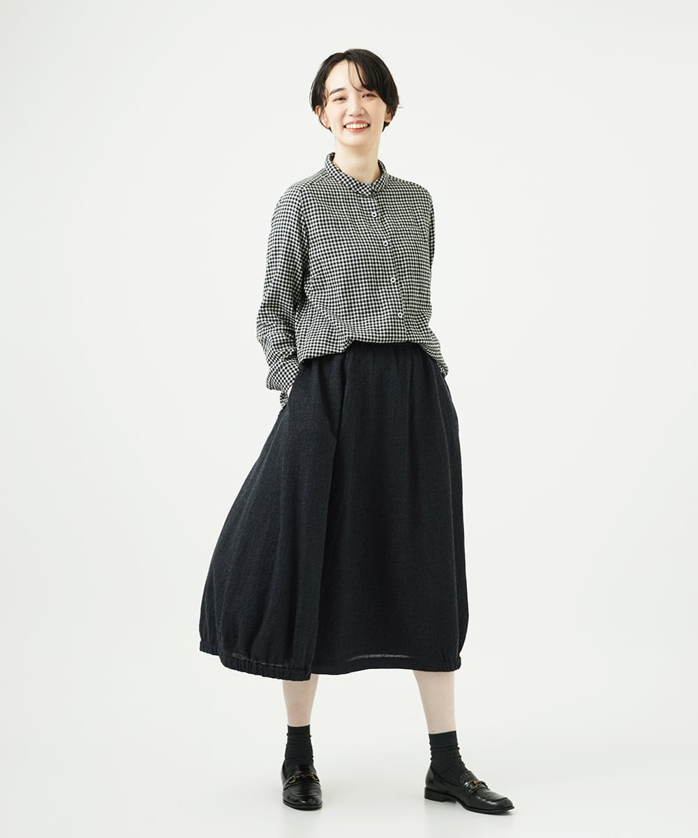 NGHAE36330 GIANNI LO GIUDICE(ジャンニ ロ ジュディチェ) リファインガーゼスカート ダークグレー