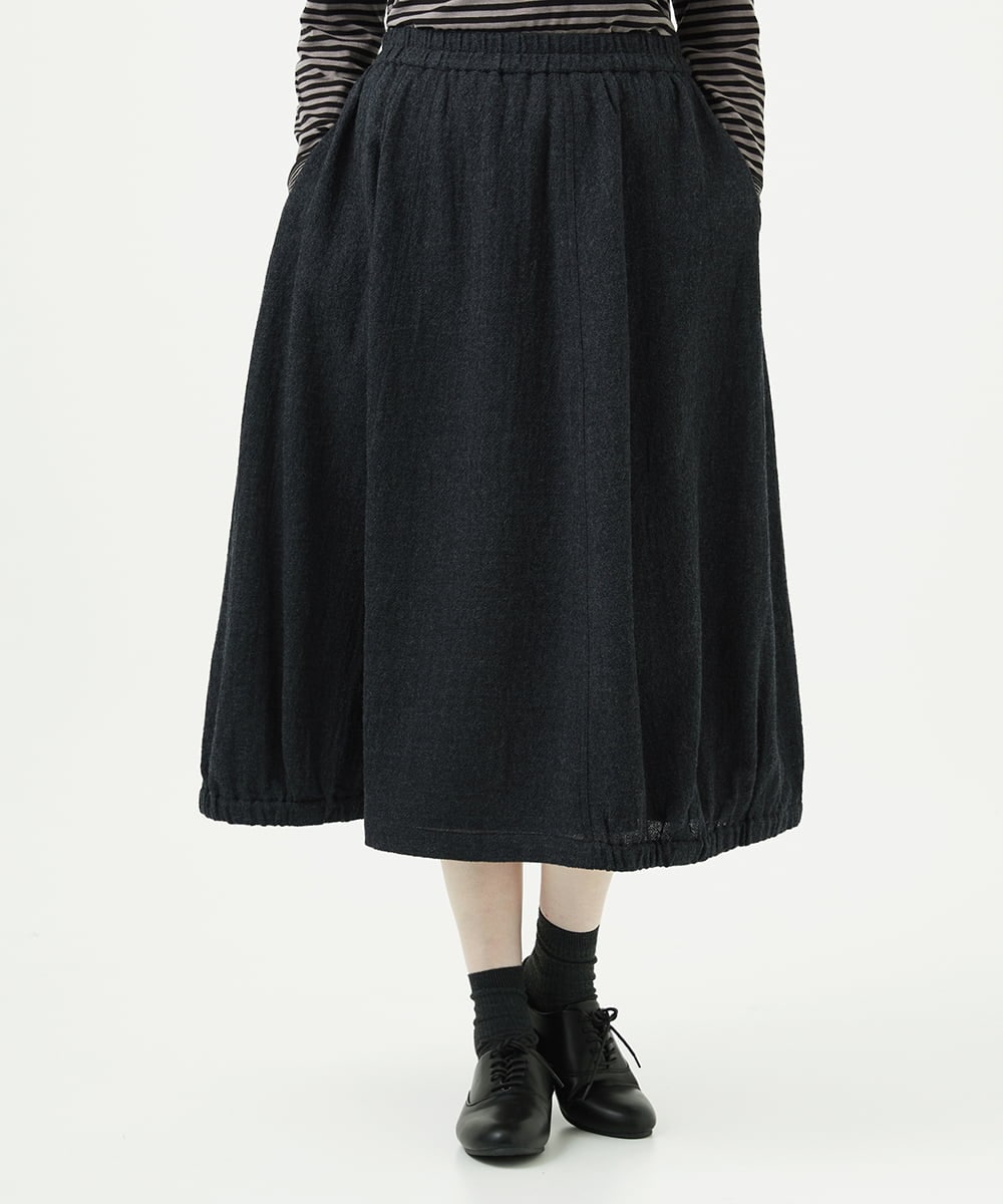 NGHAE36330 GIANNI LO GIUDICE(ジャンニ ロ ジュディチェ) リファインガーゼスカート ダークグレー