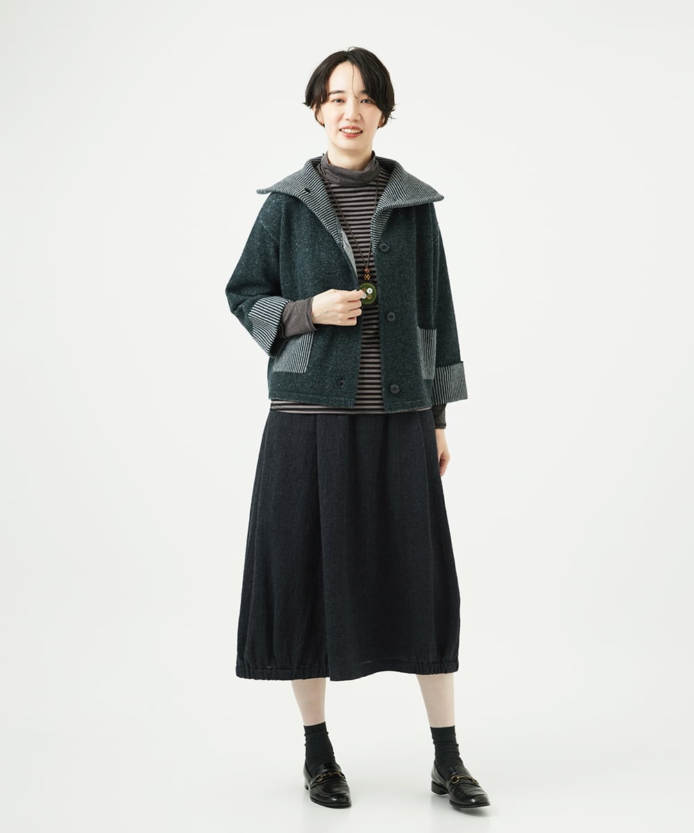 NGHAE36330 GIANNI LO GIUDICE(ジャンニ ロ ジュディチェ) リファインガーゼスカート ダークグレー