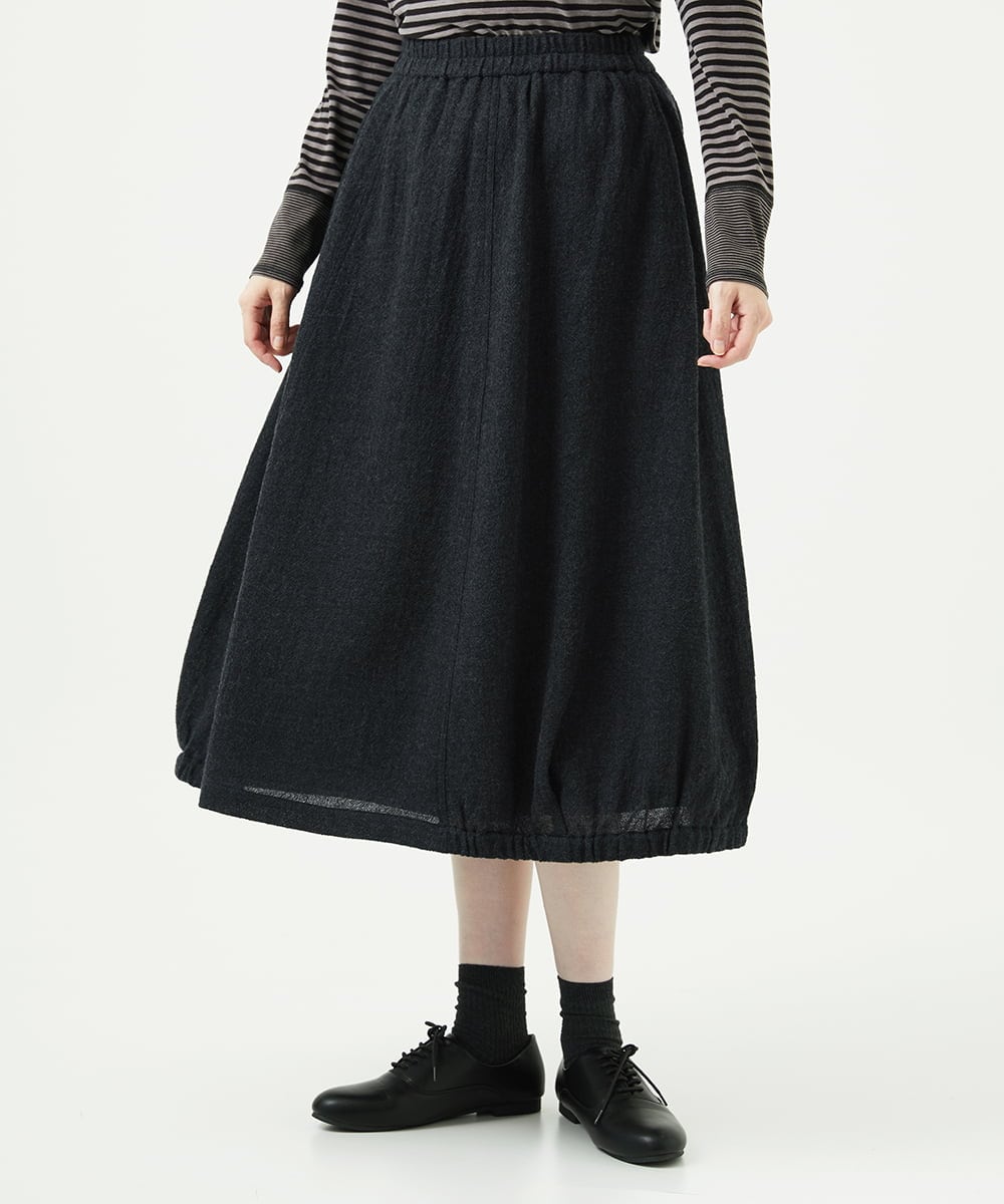 NGHAE36330 GIANNI LO GIUDICE(ジャンニ ロ ジュディチェ) リファインガーゼスカート ダークグレー