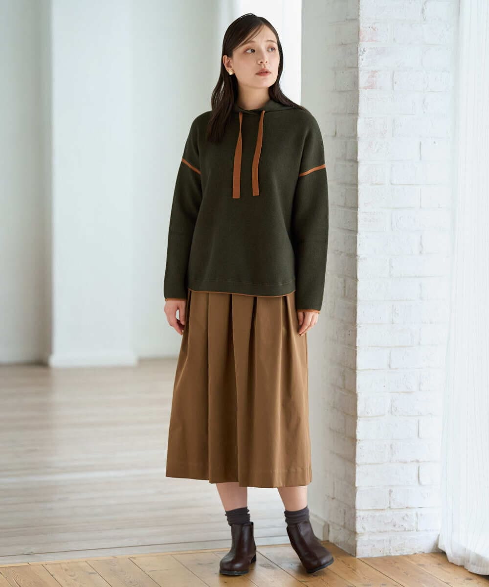 NGHAG20290 GIANNI LO GIUDICE(ジャンニ ロ ジュディチェ) [洗える・日本製]LIMONTAハイマルチタフタスカート ベージュ
