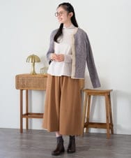 NGHAH36270 GIANNI LO GIUDICE(ジャンニ ロ ジュディチェ) [洗える・日本製]2WAYツイル裏起毛スカート ベージュ