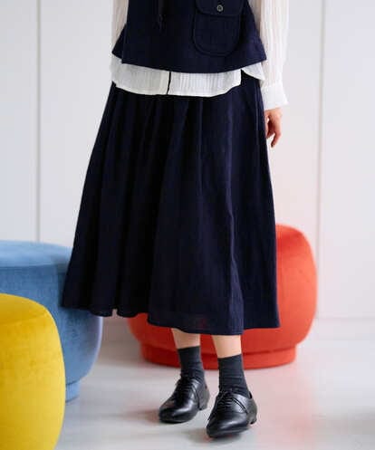 NGHAH46330 GIANNI LO GIUDICE ウールリファインガーゼスカート