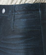 NGHAI23250 GIANNI LO GIUDICE(ジャンニ ロ ジュディチェ) [洗える・リバーシブル]片面起毛デニムプリントスカート ネイビー
