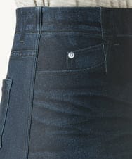 NGHAI23250 GIANNI LO GIUDICE(ジャンニ ロ ジュディチェ) [洗える・リバーシブル]片面起毛デニムプリントスカート ネイビー