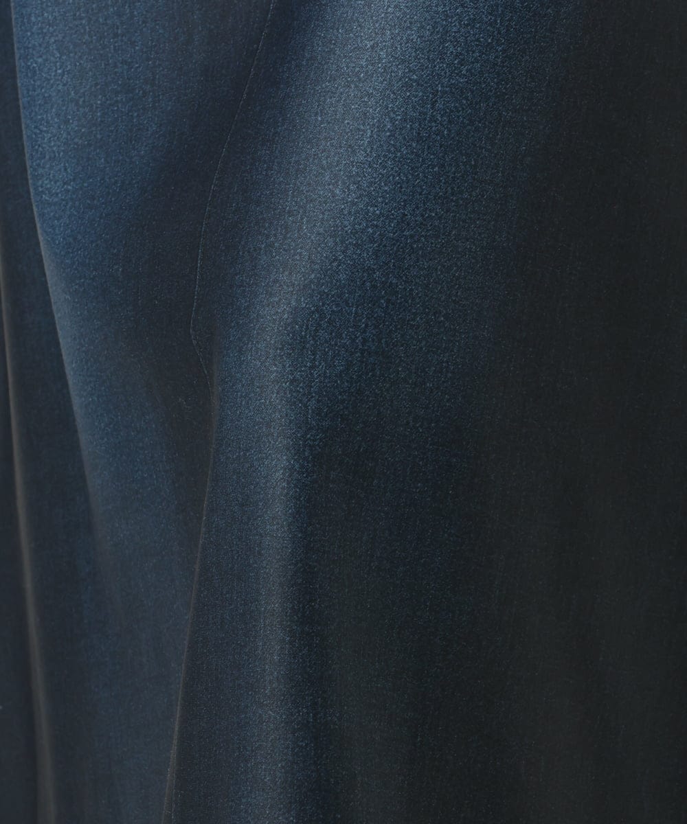 NGHAI23250 GIANNI LO GIUDICE(ジャンニ ロ ジュディチェ) [洗える・リバーシブル]片面起毛デニムプリントスカート ネイビー