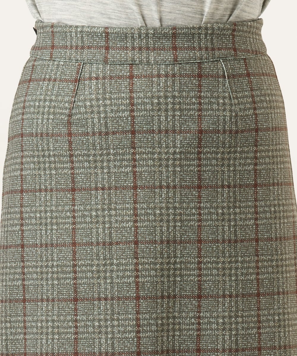 NGHAI23250 GIANNI LO GIUDICE(ジャンニ ロ ジュディチェ) [洗える・リバーシブル]片面起毛デニムプリントスカート ネイビー