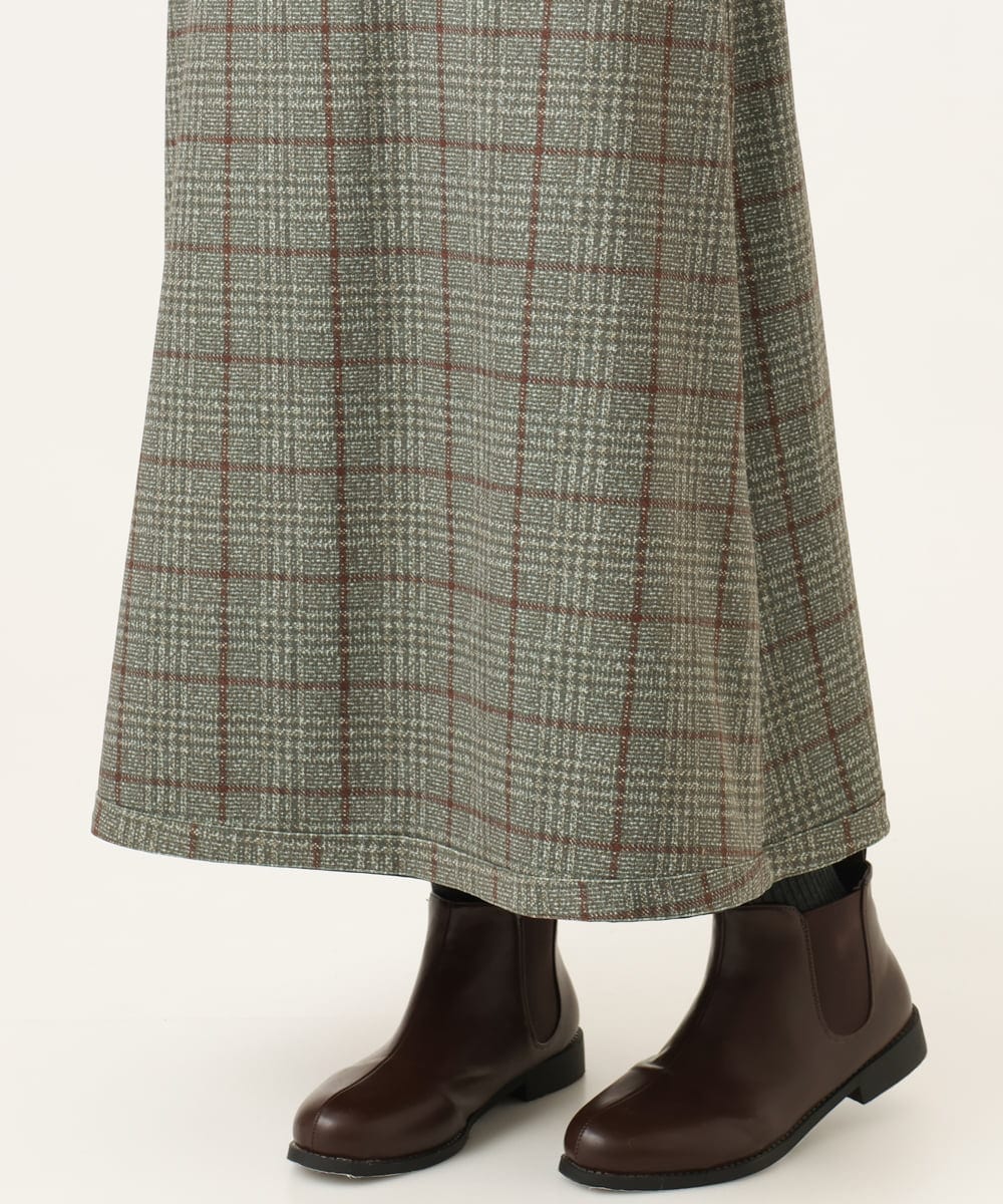 NGHAI23250 GIANNI LO GIUDICE(ジャンニ ロ ジュディチェ) [洗える・リバーシブル]片面起毛デニムプリントスカート ネイビー