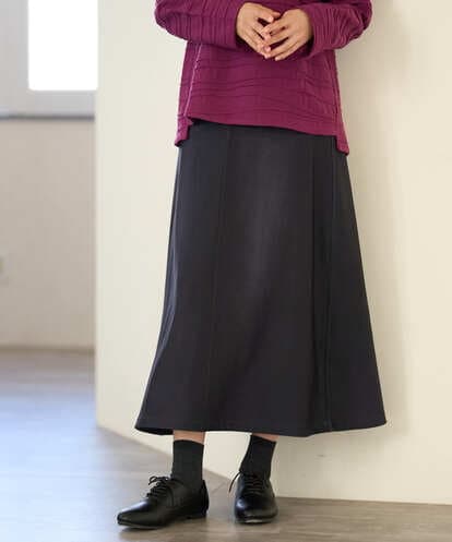 NGHAI23250 GIANNI LO GIUDICE [洗える・リバーシブル]片面起毛デニムプリントスカート