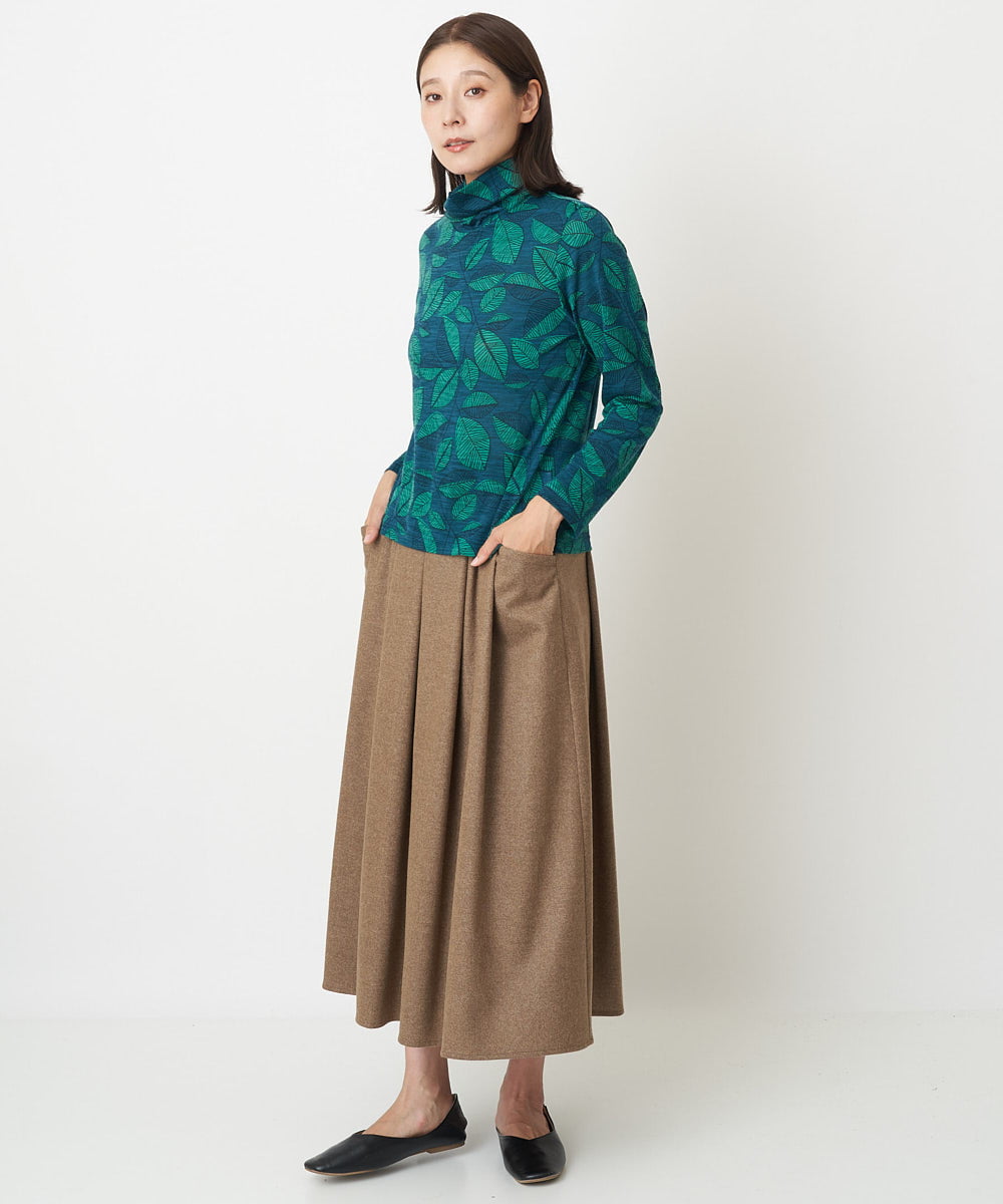 NGHAW09250 GIANNI LO GIUDICE(ジャンニ ロ ジュディチェ) [日本製]NEWOOLカシミヤツイルスカート ベージュ