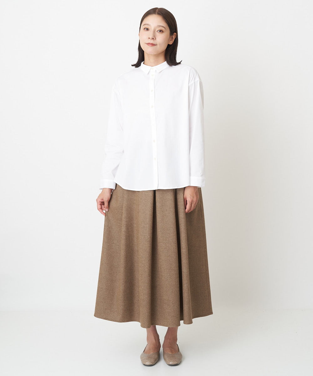 NGHAW09250 GIANNI LO GIUDICE(ジャンニ ロ ジュディチェ) [日本製]NEWOOLカシミヤツイルスカート ベージュ