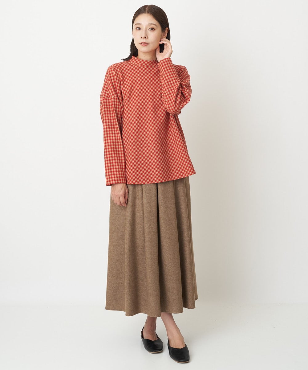NGHAW09250 GIANNI LO GIUDICE(ジャンニ ロ ジュディチェ) [日本製]NEWOOLカシミヤツイルスカート ベージュ
