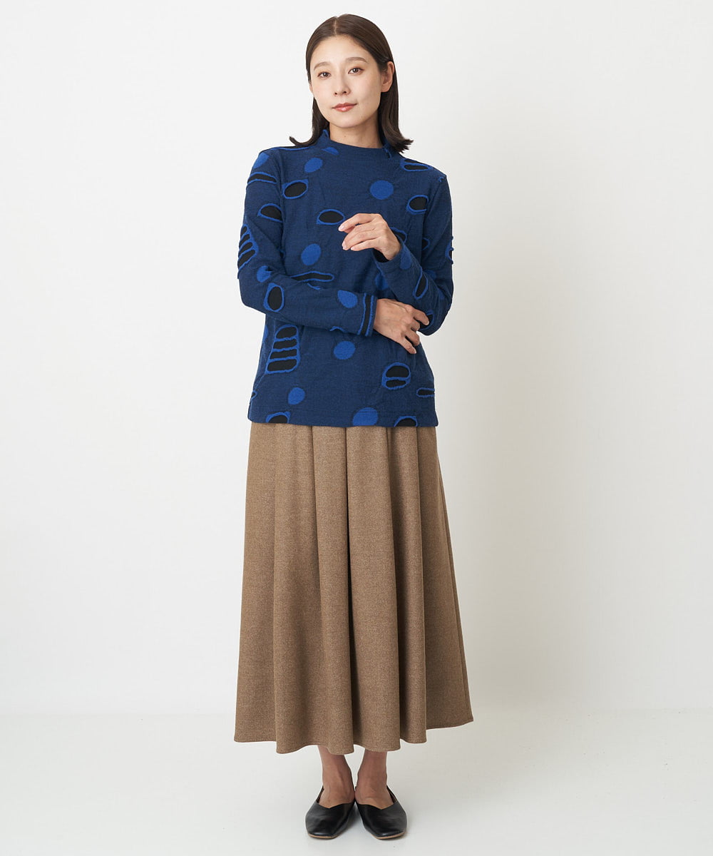 NGHAW09250 GIANNI LO GIUDICE(ジャンニ ロ ジュディチェ) [日本製]NEWOOLカシミヤツイルスカート ベージュ