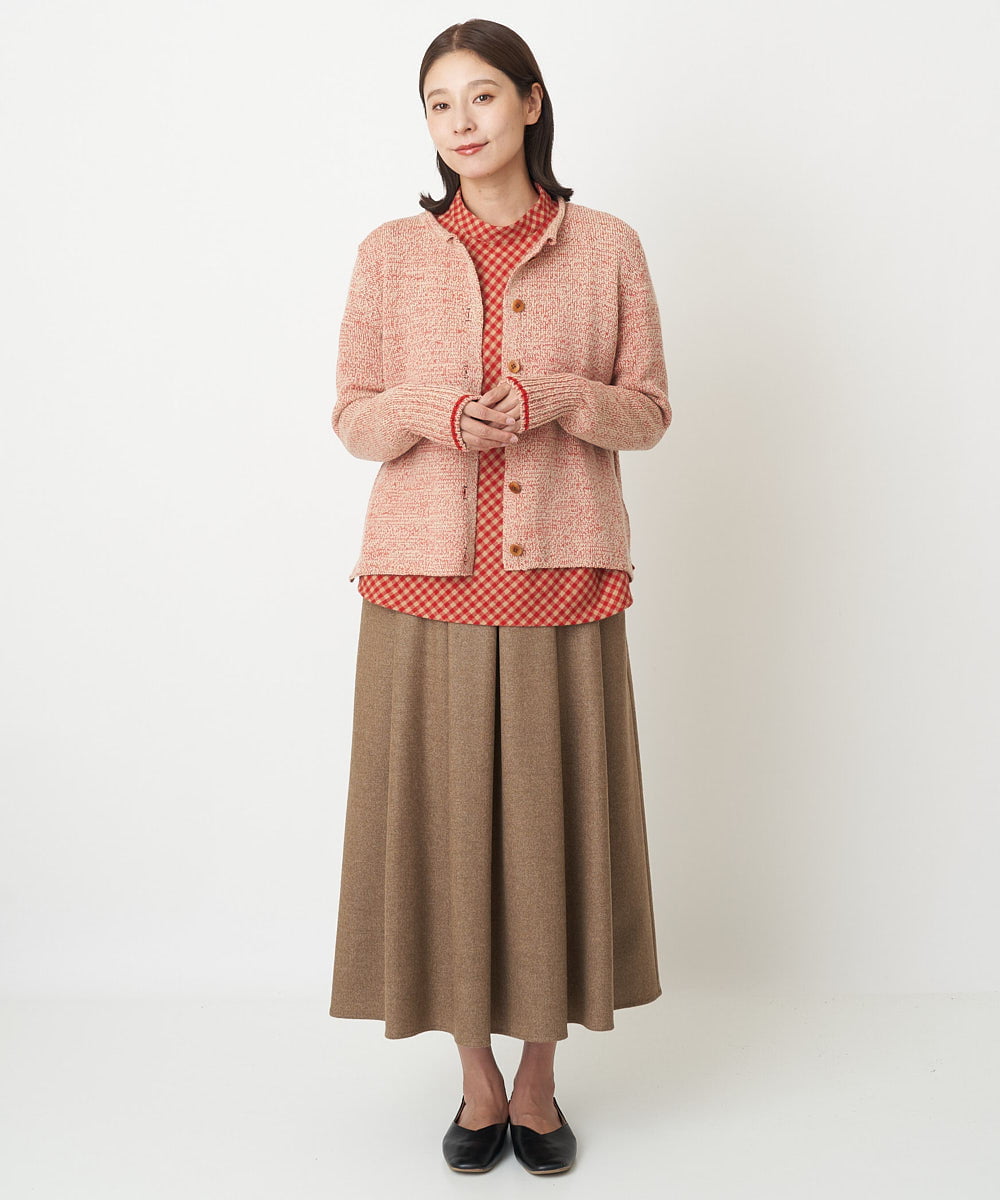 NGHAW09250 GIANNI LO GIUDICE(ジャンニ ロ ジュディチェ) [日本製]NEWOOLカシミヤツイルスカート ベージュ