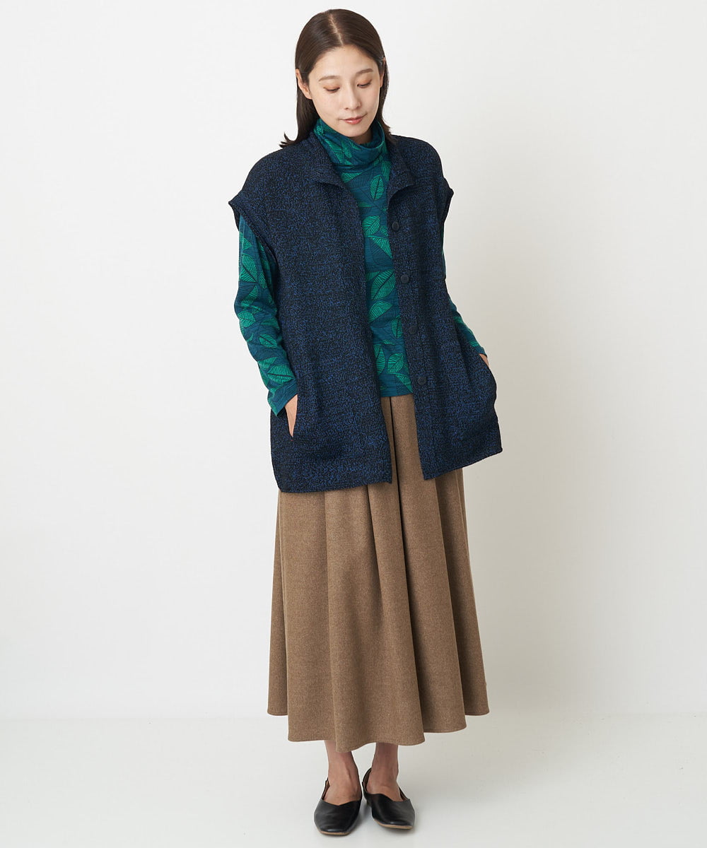 NGHAW09250 GIANNI LO GIUDICE(ジャンニ ロ ジュディチェ) [日本製]NEWOOLカシミヤツイルスカート ベージュ