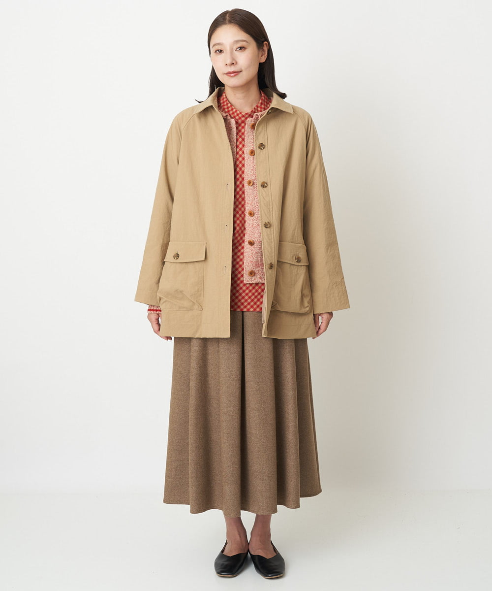 NGHAW09250 GIANNI LO GIUDICE(ジャンニ ロ ジュディチェ) [日本製]NEWOOLカシミヤツイルスカート ベージュ