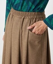NGHAW09250 GIANNI LO GIUDICE(ジャンニ ロ ジュディチェ) [日本製]NEWOOLカシミヤツイルスカート ベージュ