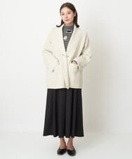 NGHAW09250 GIANNI LO GIUDICE(ジャンニ ロ ジュディチェ) [日本製]NEWOOLカシミヤツイルスカート ブラウン