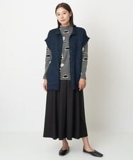 NGHAW09250 GIANNI LO GIUDICE(ジャンニ ロ ジュディチェ) [日本製]NEWOOLカシミヤツイルスカート ブラウン