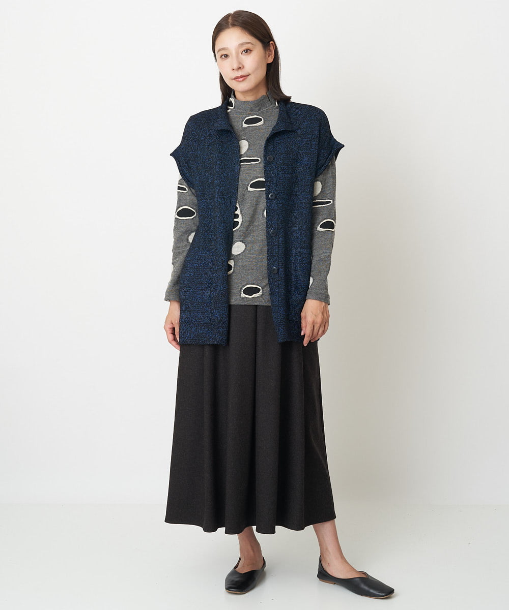 NGHAW09250 GIANNI LO GIUDICE(ジャンニ ロ ジュディチェ) [日本製]NEWOOLカシミヤツイルスカート ブラウン