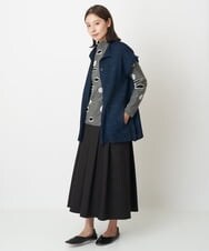 NGHAW09250 GIANNI LO GIUDICE(ジャンニ ロ ジュディチェ) [日本製]NEWOOLカシミヤツイルスカート ブラウン