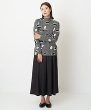 NGHAW09250 GIANNI LO GIUDICE(ジャンニ ロ ジュディチェ) [日本製]NEWOOLカシミヤツイルスカート ブラウン