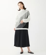 NGHAW30330 GIANNI LO GIUDICE(ジャンニ ロ ジュディチェ) ウール混ビエラスカート ブラック
