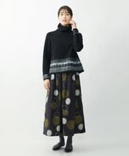 NGHCS11290 GIANNI LO GIUDICE(ジャンニ ロ ジュディチェ) 起毛ドットプリントタックスカート パープル