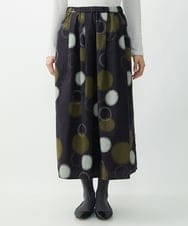 NGHCS11290 GIANNI LO GIUDICE(ジャンニ ロ ジュディチェ) 起毛ドットプリントタックスカート パープル