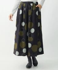 NGHCS11290 GIANNI LO GIUDICE(ジャンニ ロ ジュディチェ) 起毛ドットプリントタックスカート パープル
